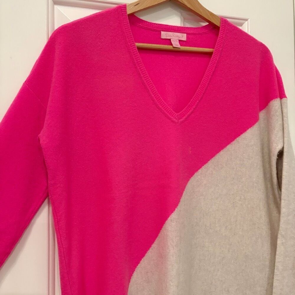 Lilly Pulitzer Napa Sweater 100% Cashmere V Neck Pullover XS $228.00 - Picture 5 of 8